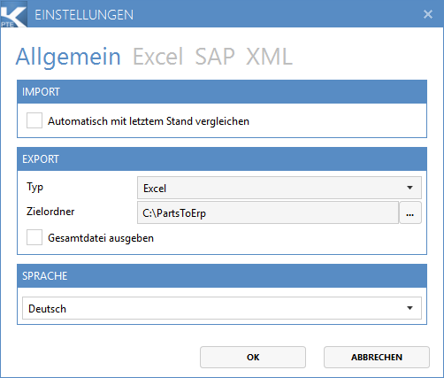 PartsToErp Einstellungen Allgemein.png